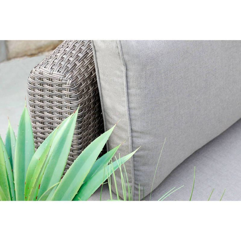 Cyprus 8pc Sectional with Sunbrella Fabric Gray - Canopy Home and Garden