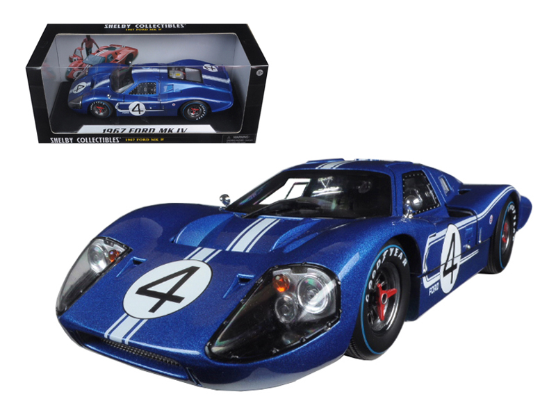 Ford GT40 MK IV #1 Dan Gurney - A. J. Foyt Winner "24 Hours of Le Mans" (1967) with Acrylic Display Case 1/18 Model Car by Spark