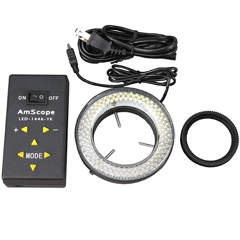 LED144A 144LED LightingDirectionAdjustable Microscope Ring Light with Adapter for Stereo Microscopes