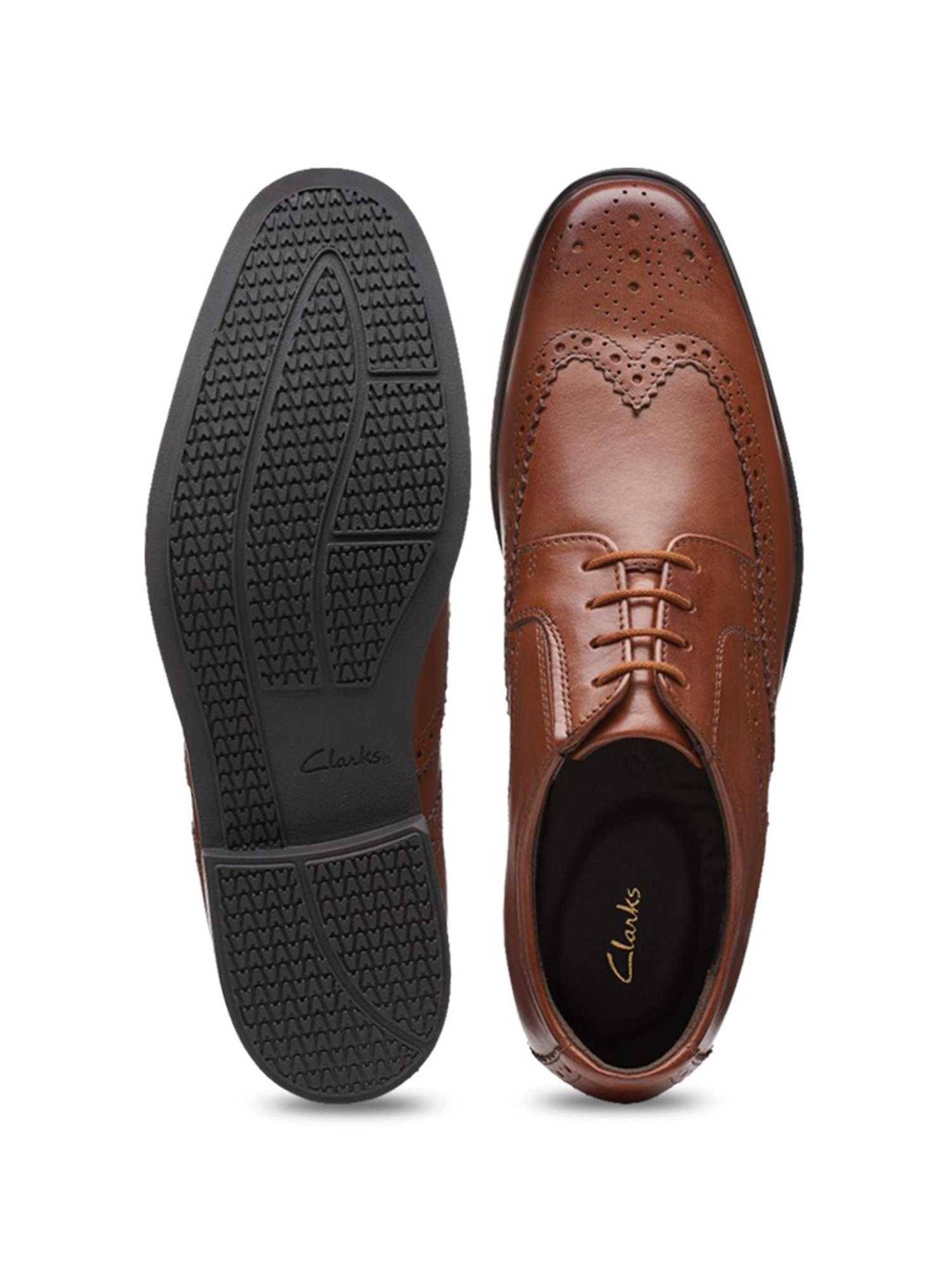 Clarks Men's Howard Wing Brown Brogue Shoes