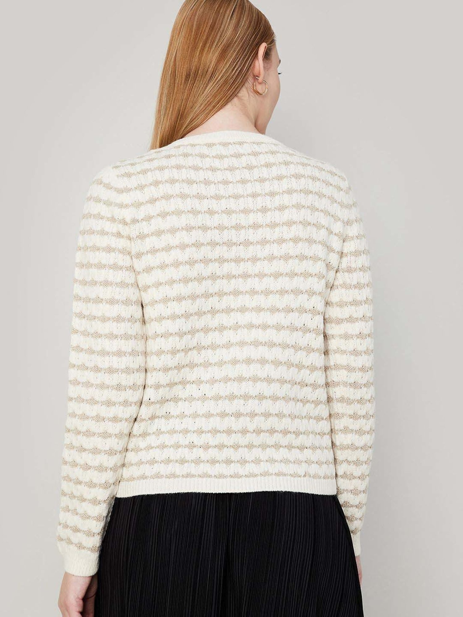 Code by Lifestyle Off-White Self Pattern Top