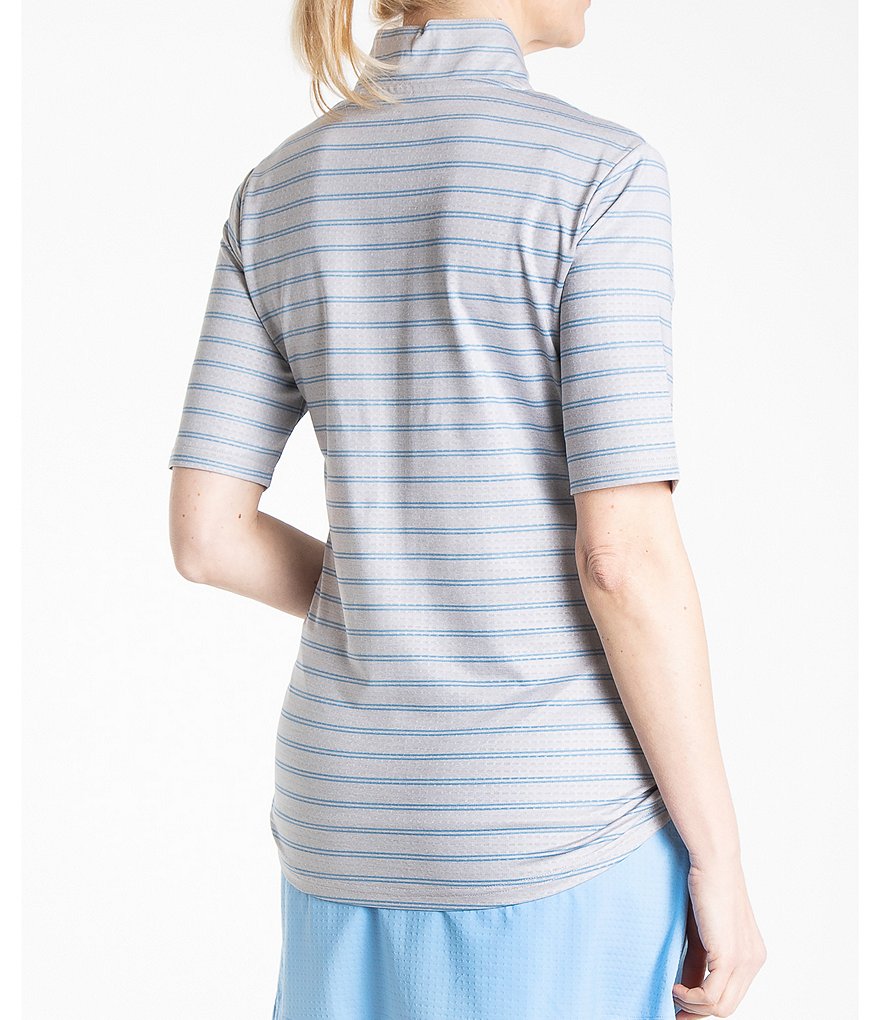 Bette & Court Birdie Short Sleeve Stripe Polo Top