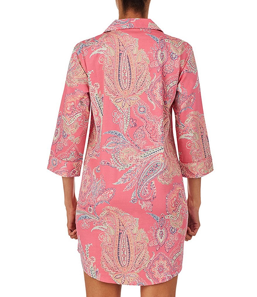 Sleep Sense Wallpaper Printed Short Sleeve Jersey Knit Sleepshirt