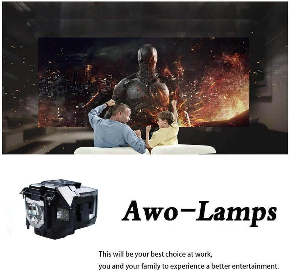 AWO Projector Lamp Bulb with Housing Replacement for EPSON ELPLP96 / V13H010L96 PowerLite X39 1266 1286,Home Cinema 1060 2100 2150 660 760,EB-W42 EB-X41 EH-TW5600 EH-TW5650 EX5260 VS250 VS350 VS355