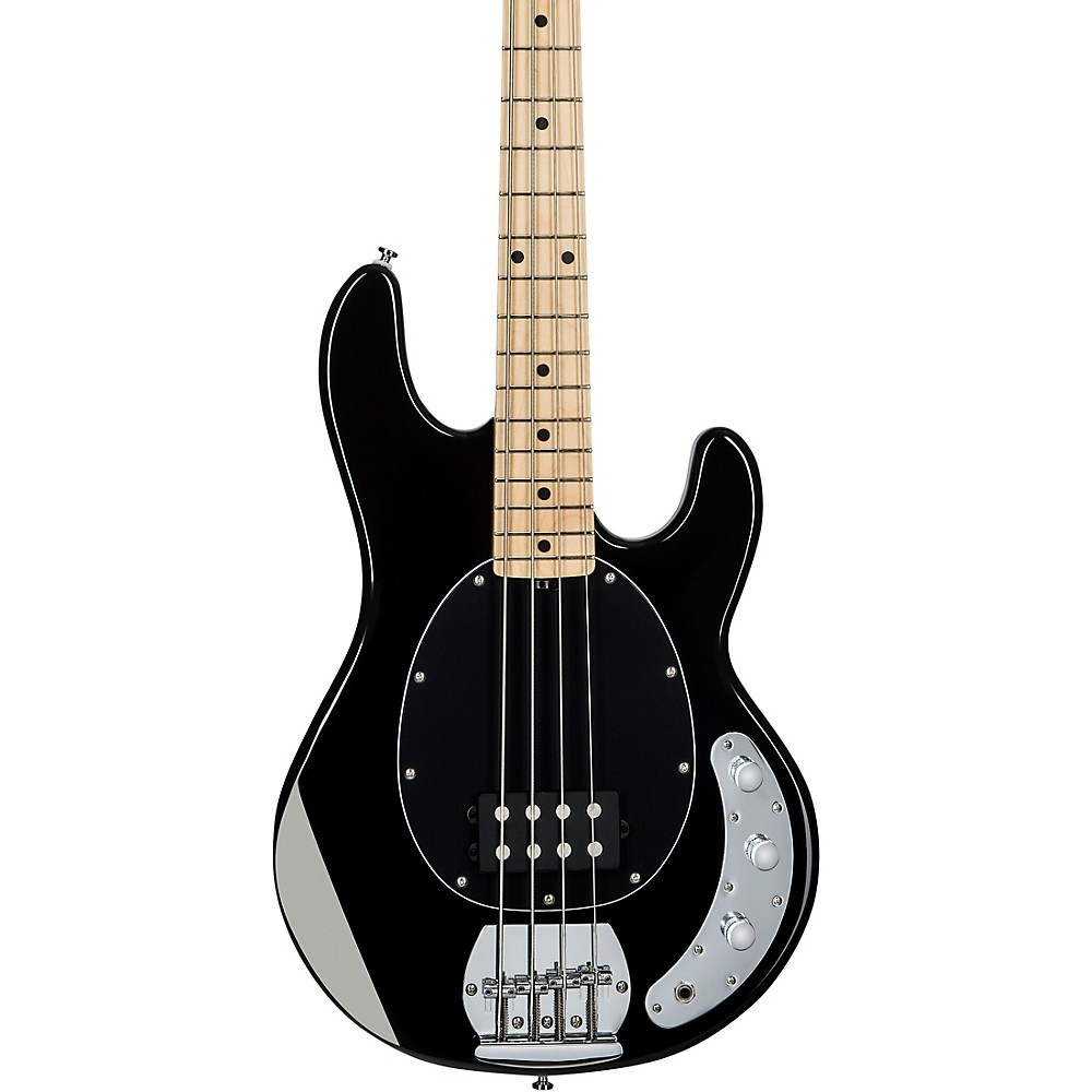 Sterling by Music Man StingRay Ray4 Maple Fingerboard Electric Bass Black Black Pickguard