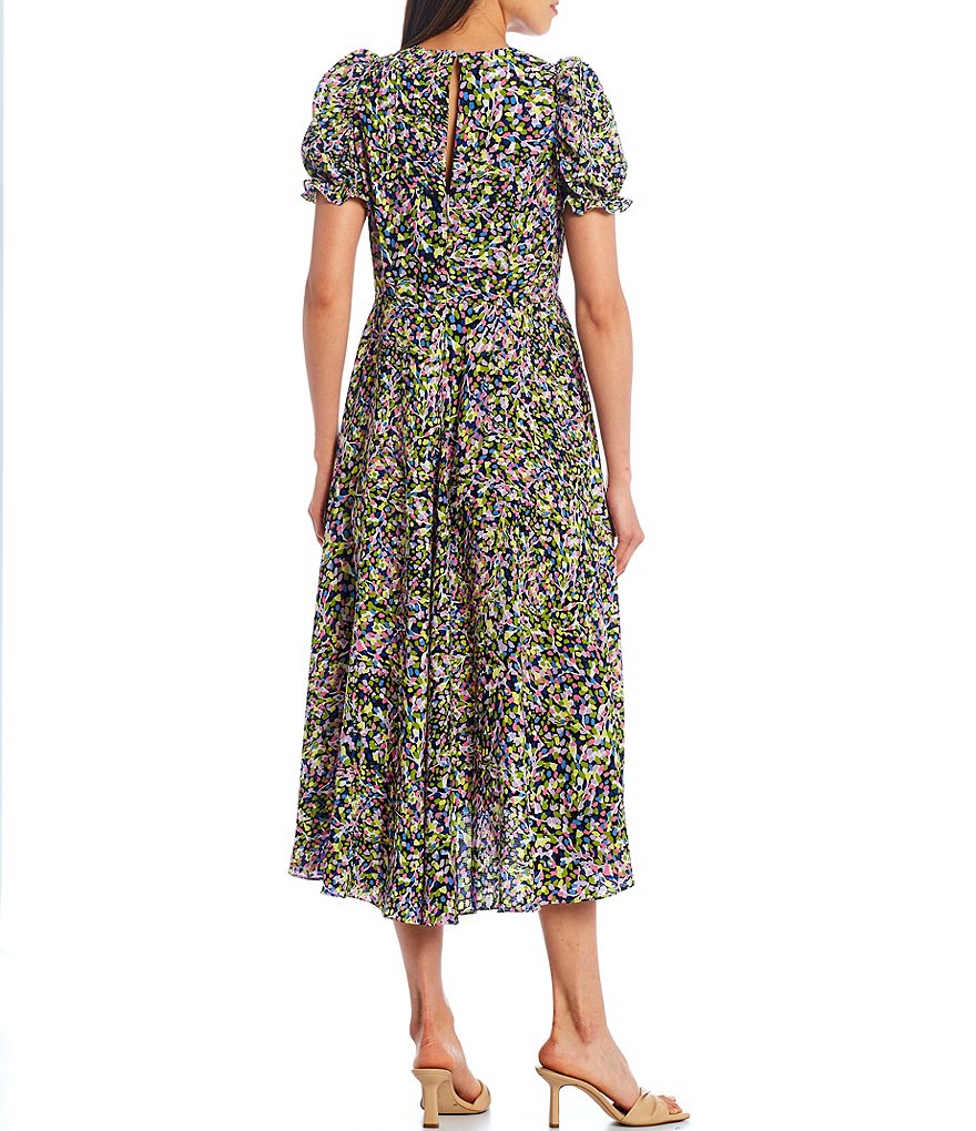 Ted Baker London Deyja Short Sleeve Print Midi Dress