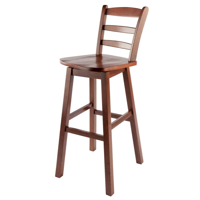 Scalera Ladder Back Swivel Seat Barstool Walnut - Winsome