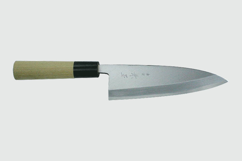 Kanetsune Ai-Deba 135mm With Buffalo Horn Bolster Magnolia wood handle G29