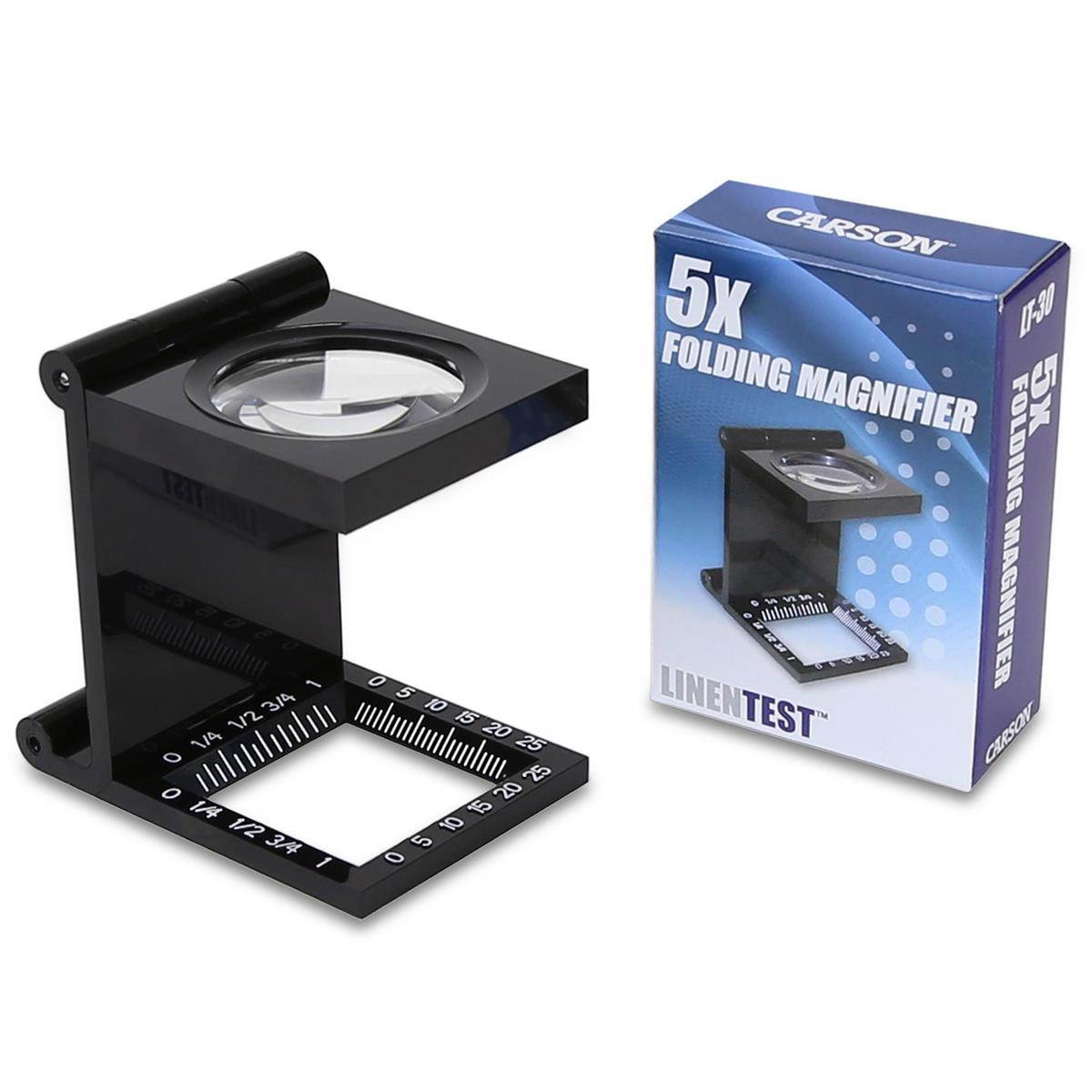 Carson LinenTest 5x Magnifier LT-30 - 5x power 30mm lens LT-30