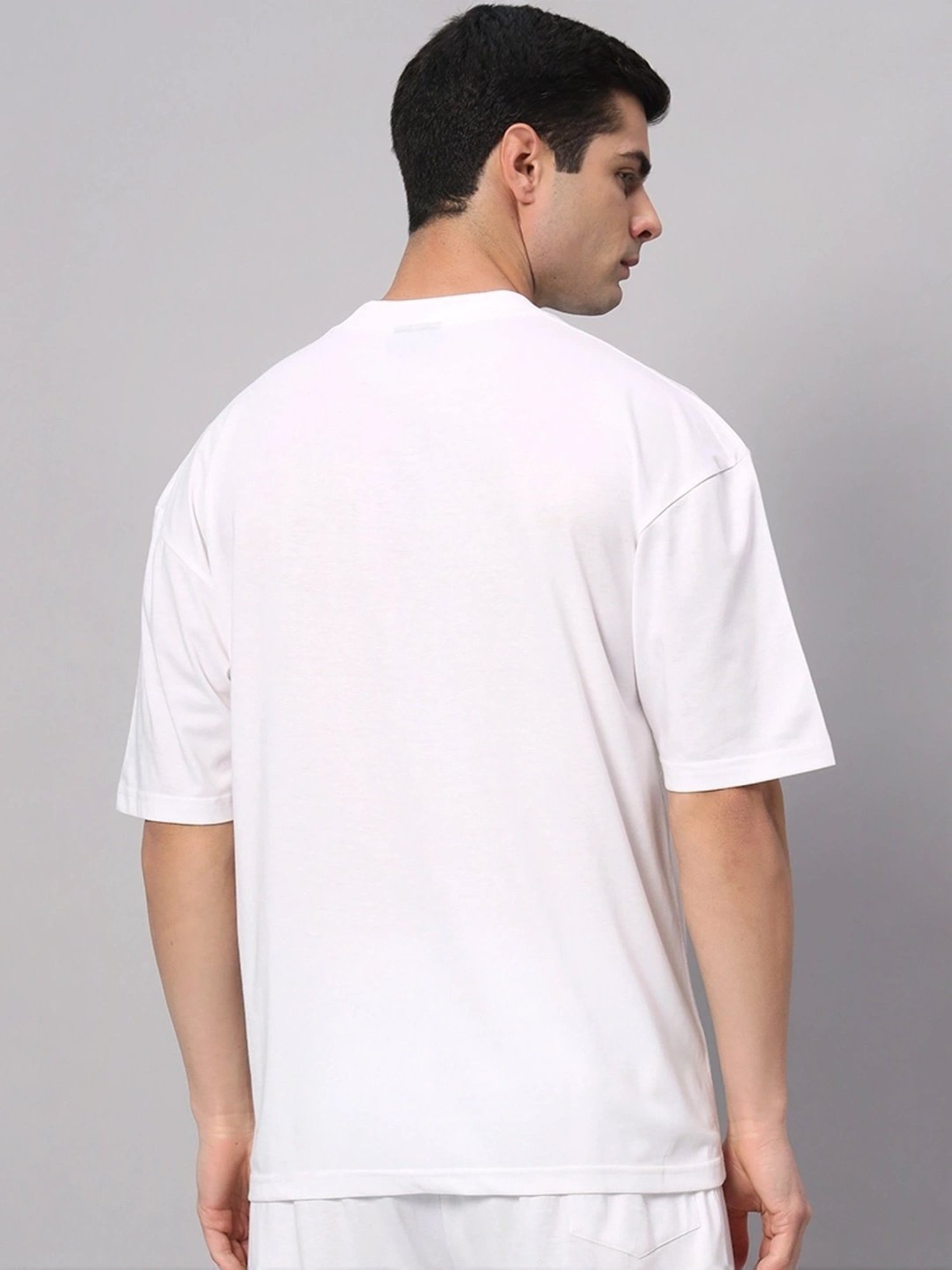 Griffel White Cotton Loose Fit T-Shirt