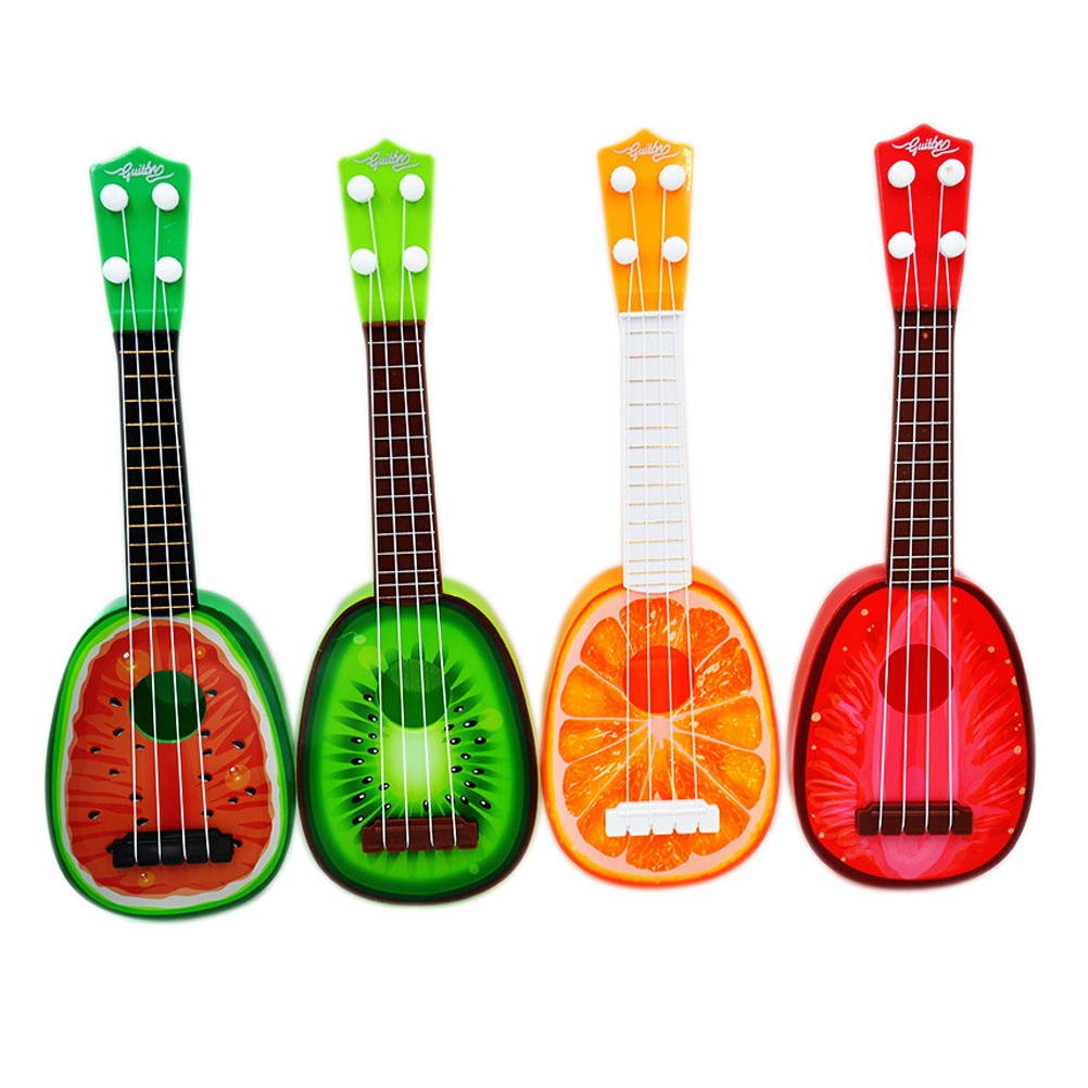 Mini Fruit Musical Guitar Ukulele Instrument Toy Children's Educational Game Toys (Kiwi)