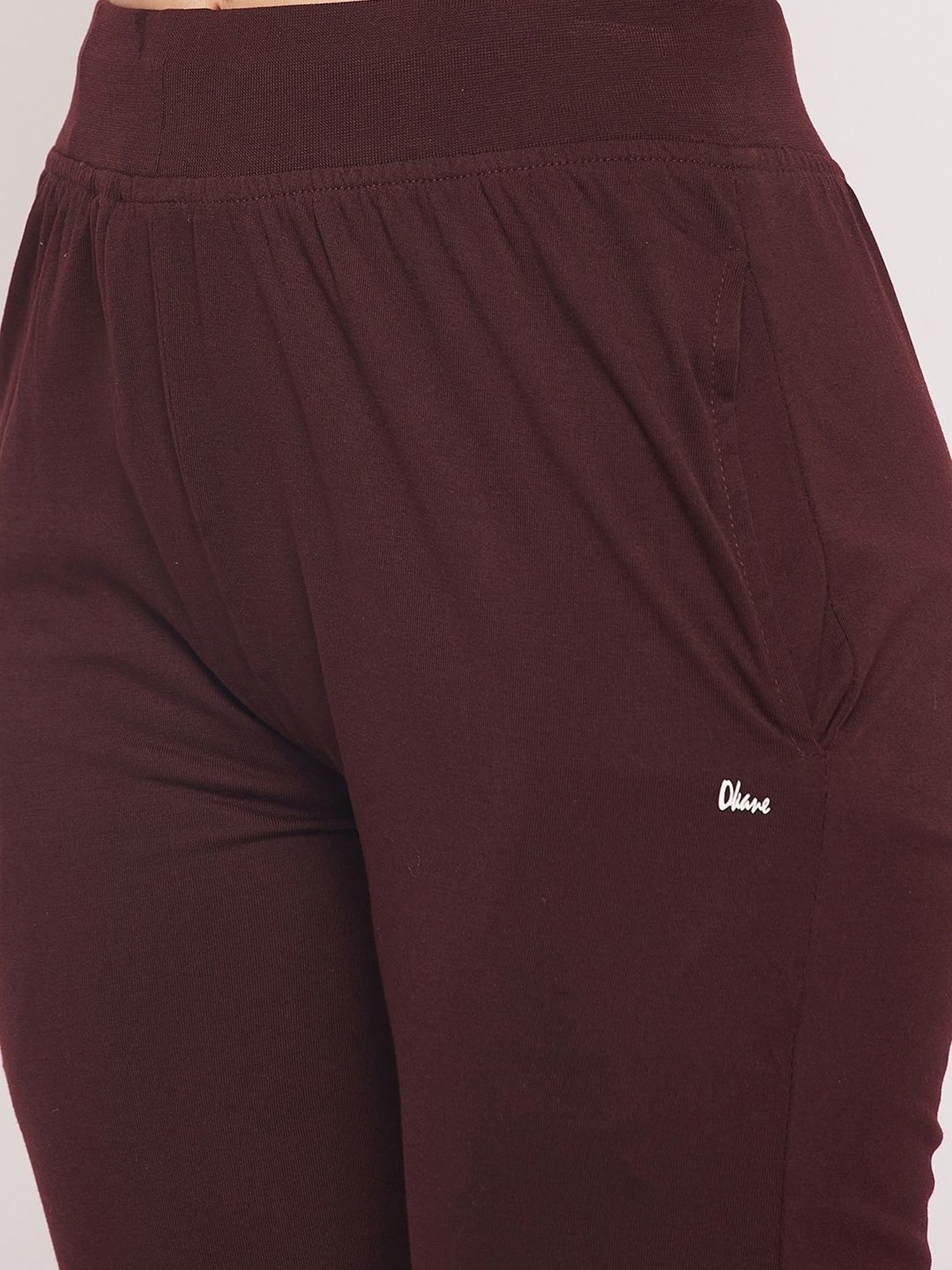 Okane Burgundy Mid Rise Lounge Pants