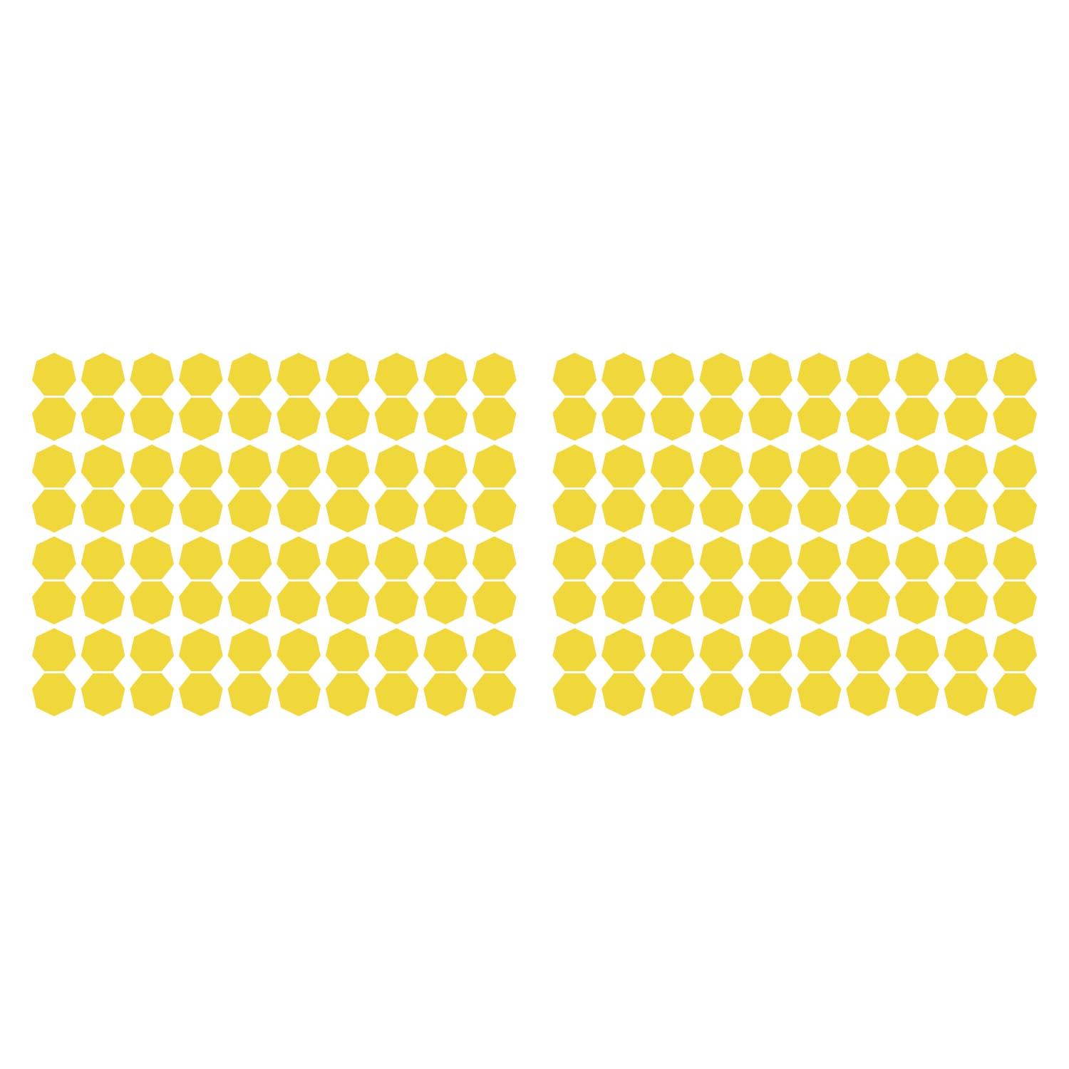 LiteMark 1 Inch Yellow Removable Heptagon Decals - Pack of 160