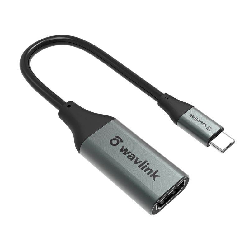 USB C to HDMI Port Adapter 4K@60Hz Converter, WAVLINK Type C to HDMI Female Cable Cord, Portable Connector for Microsoft Windows, Mac OS X, PC/Laptop with Type C (DP Alt Mode), HD Monitors, Projector