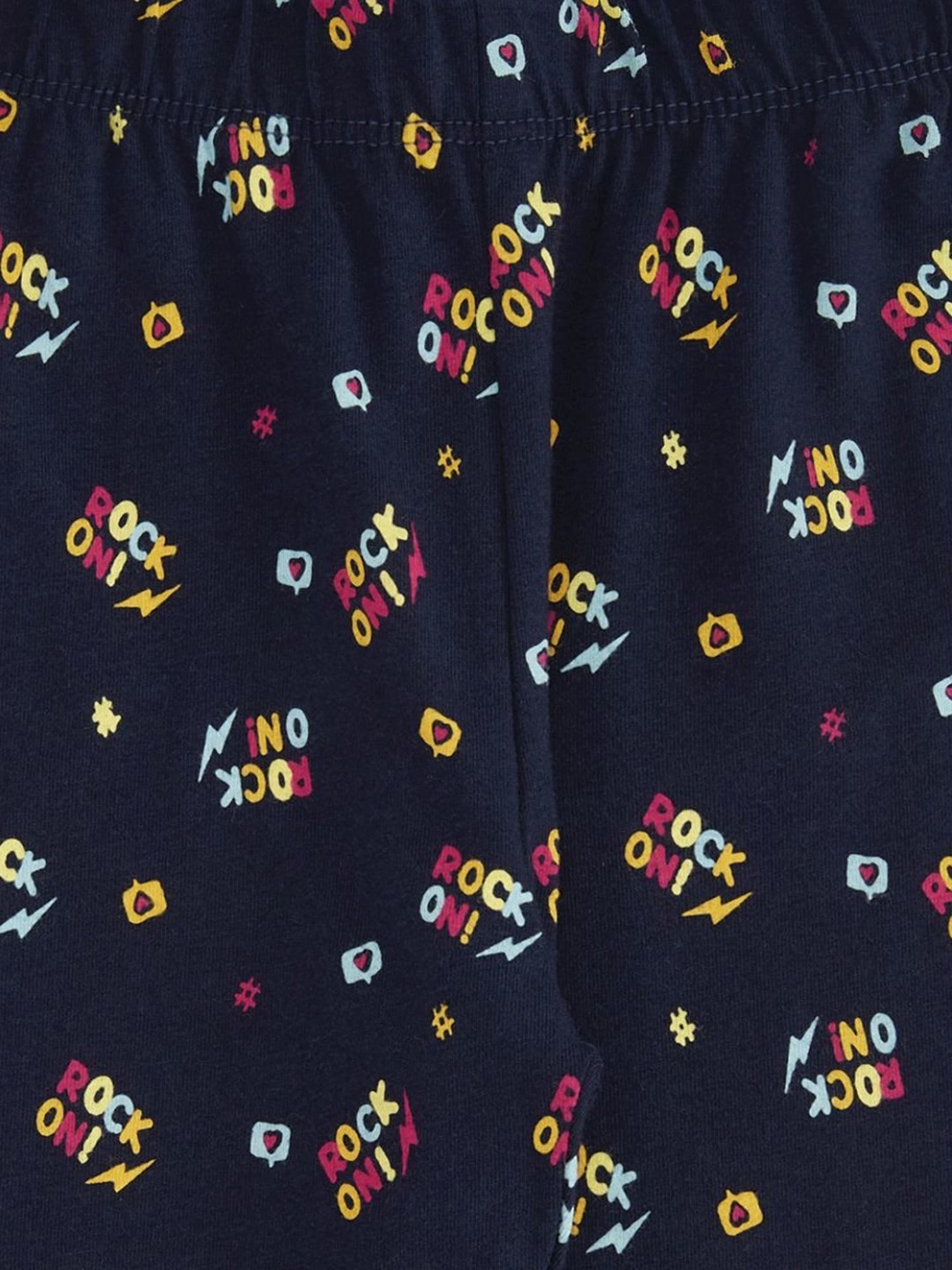 Jockey Kids White & Black Cotton Striped Leggings