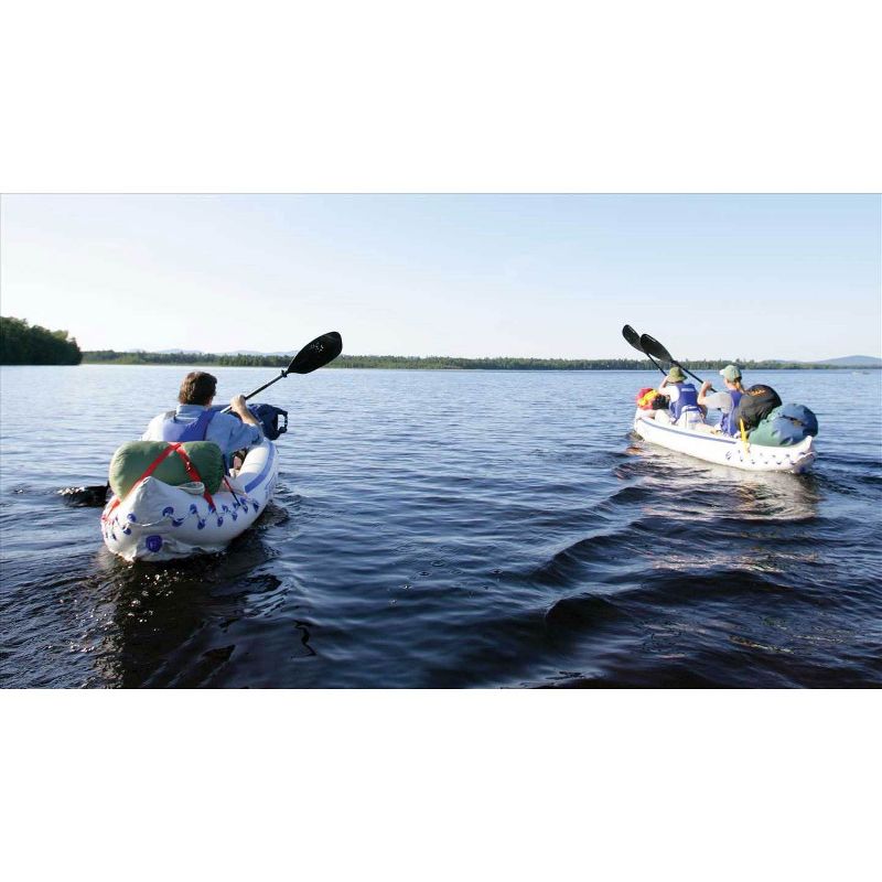 Sea Eagle 370 Pro 3 Person Blow Up Inflatable Boat + Adult L/XL Life Jacket, Red