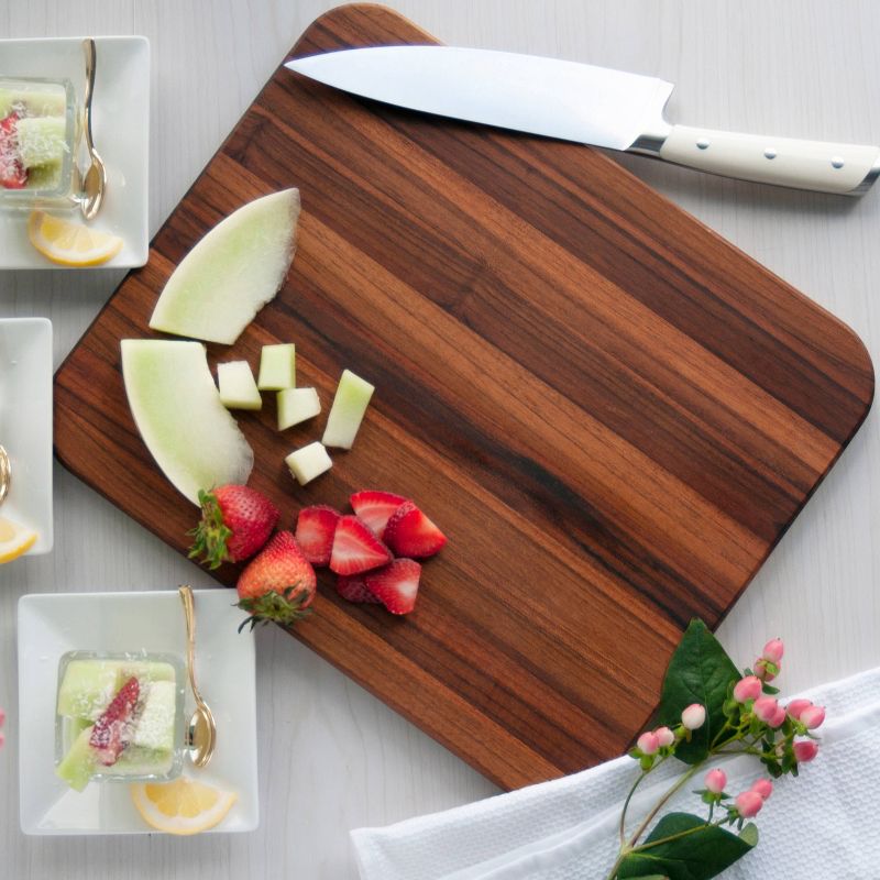 Architec Madeira Teak Edge-Grain Large Utility Cutting Board 12.25"x14.5"x.75"