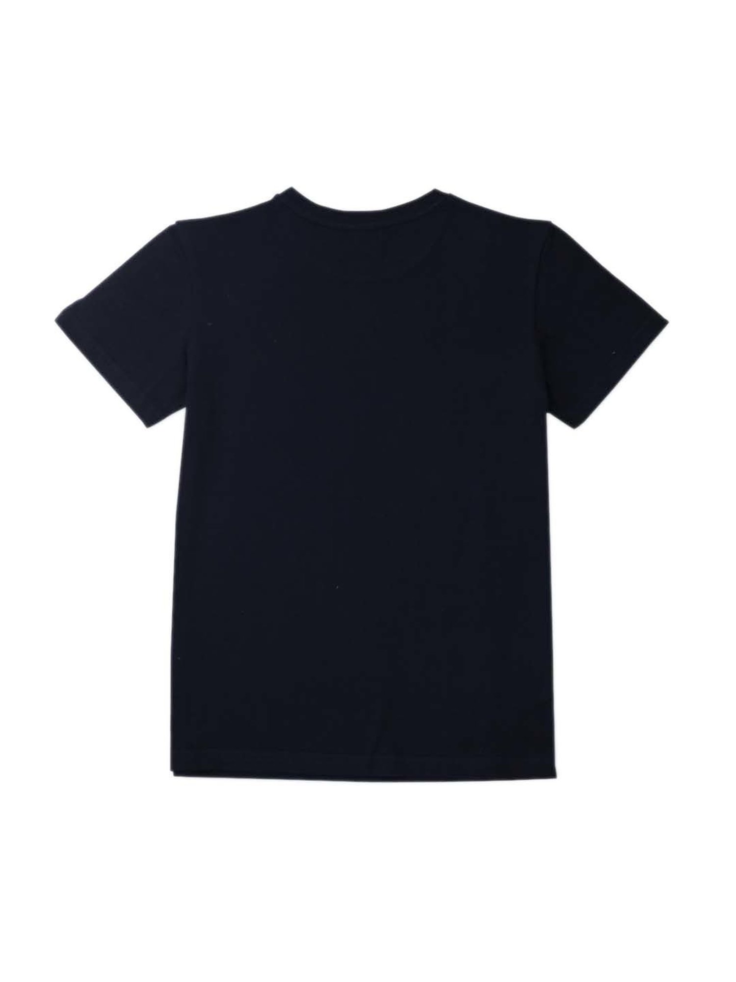 Gini & Jony Kids Black & Blue Printed T-Shirt