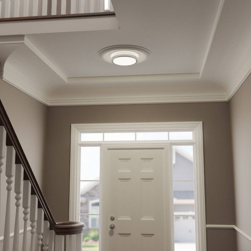 Smart Brushed Nickel 16W 11" White LED Wi-Fi Enabled Voice Activated Flush Mount Ceiling Light