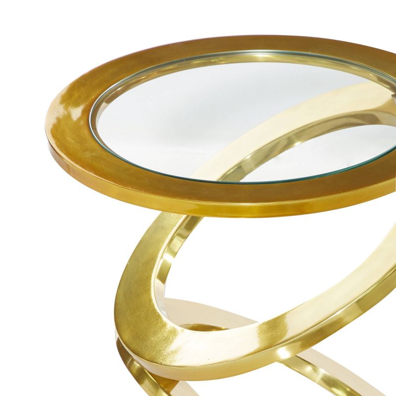 Contemporary Aluminum Accent Table Gold - Venus Williams Collection