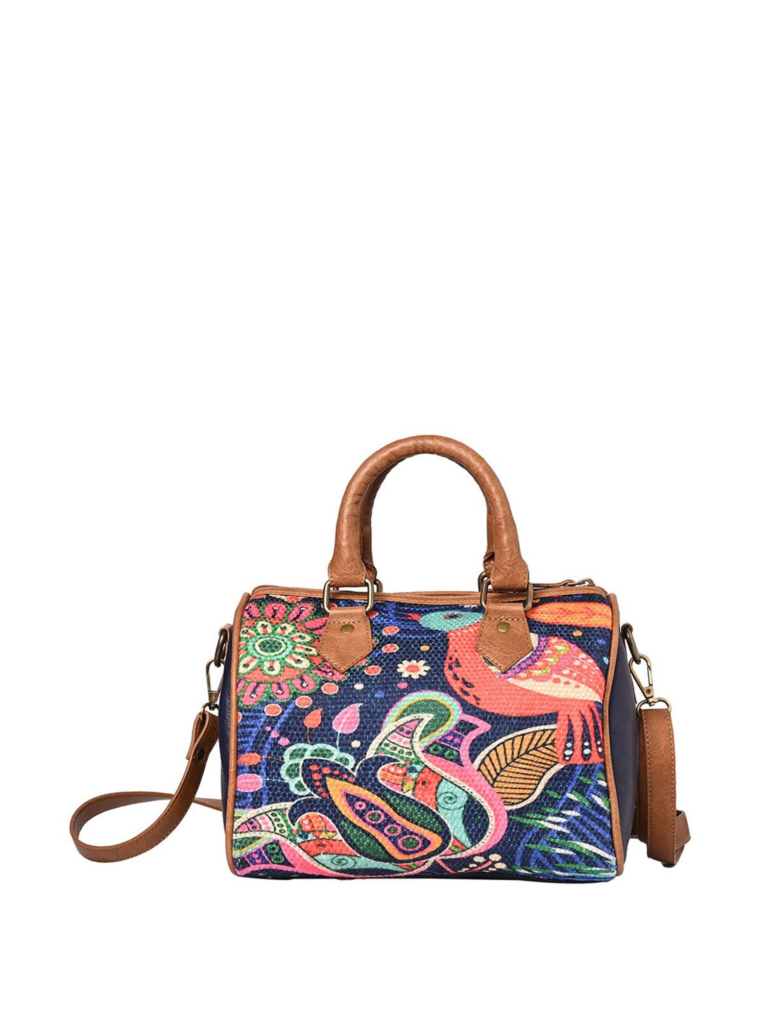 Mona B Oasis Navy Printed Small Handbag
