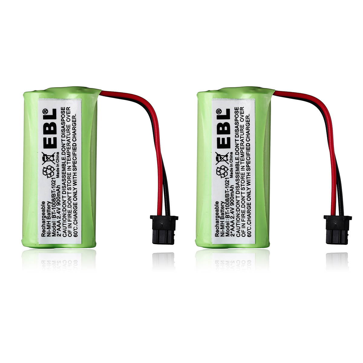 2-Pack 2.4V 900mAH Battery for Uniden BT-1008 BT-1021 BBTG0798001 DECT20803 Cordless Home Phone