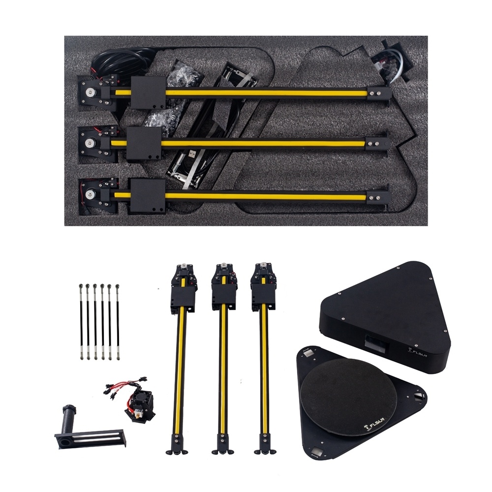 FLSUN-Q5 Delta 3D Printer Auto-Leveling Touch Screen Lattice Glass Platform, Printing Size: