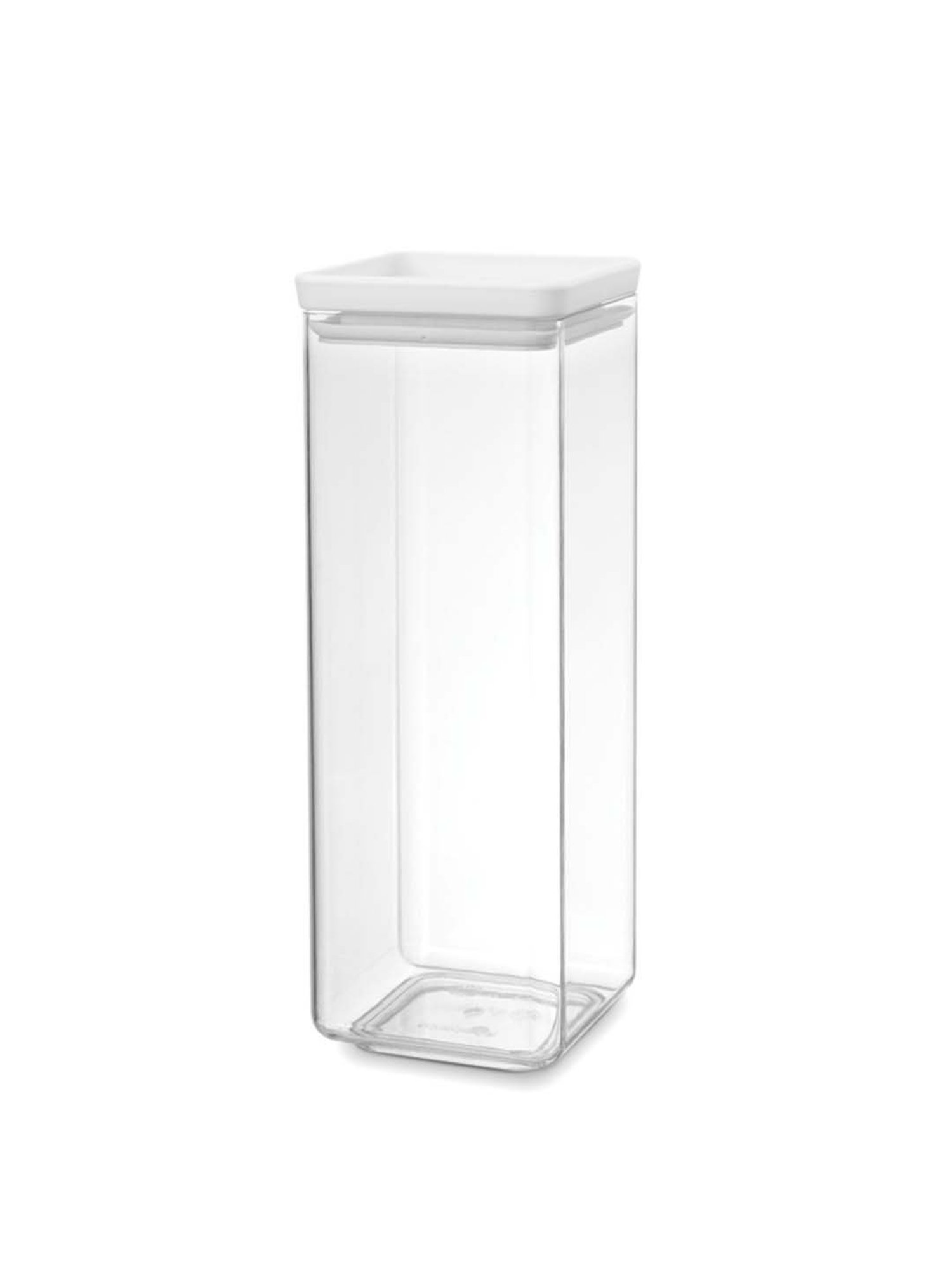 BRABANTIA Transparent Plastic Square Containers with Lid (2500 ml) - Set of 1