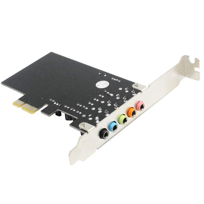 En-Labs PCIe Sound Card, 5.1 Internal Sound Card for PC Windows 10 w/ Low Profile Bracket, 3D Stereo PCI-e Audio Card, CMI8738 Chip 32/64 Bit Sound Card PCI Express Adapter