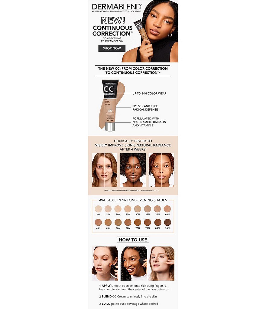 Dermablend Continuous Correction&trade; Tone-Evening CC Cream SPF 50+