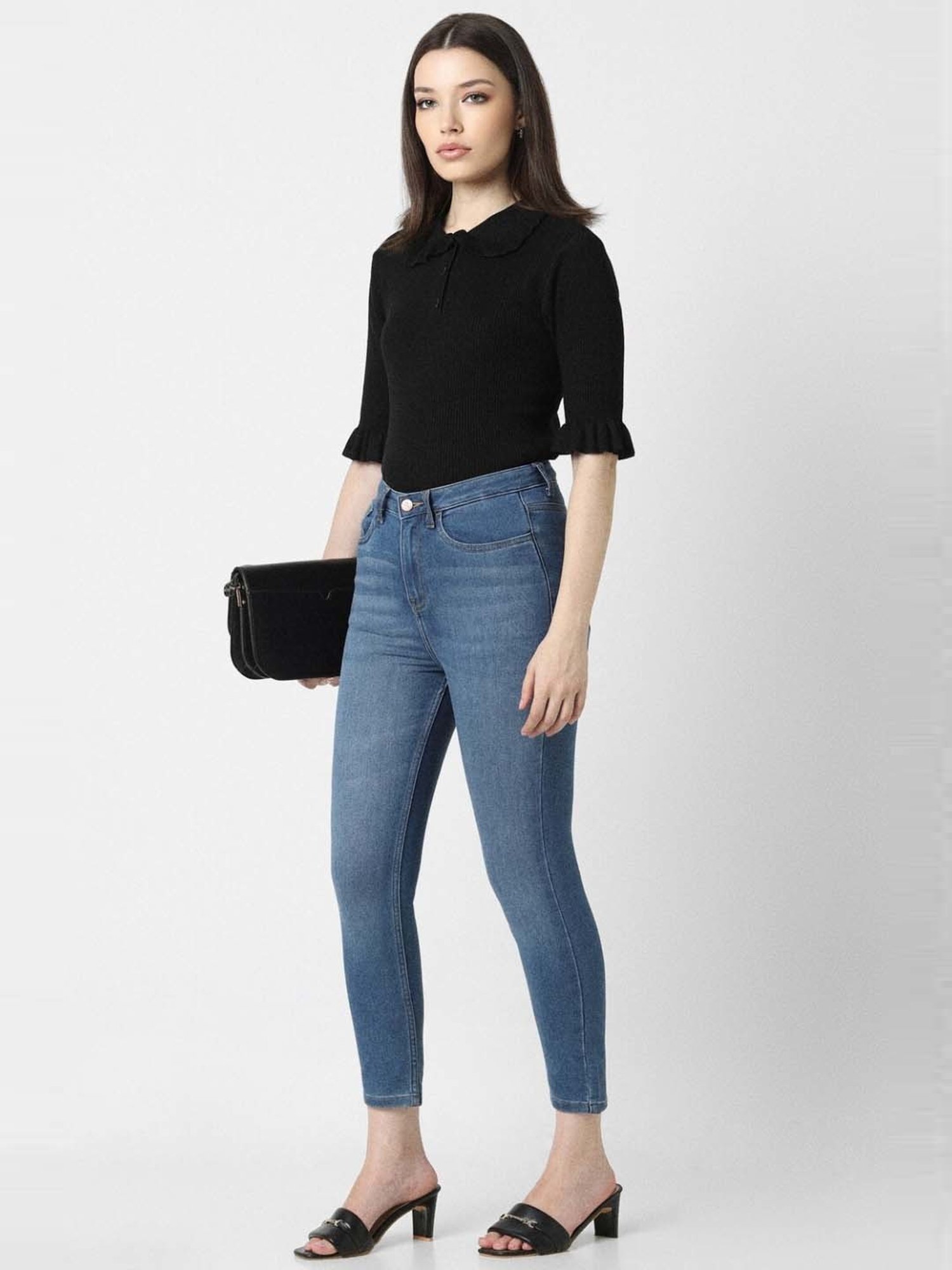 Van Heusen Black Regular Fit Top