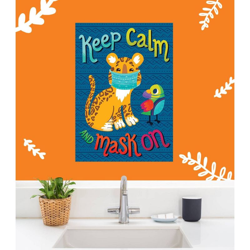 One World Keep Calm and Mask On Poster - Carson Dellosa