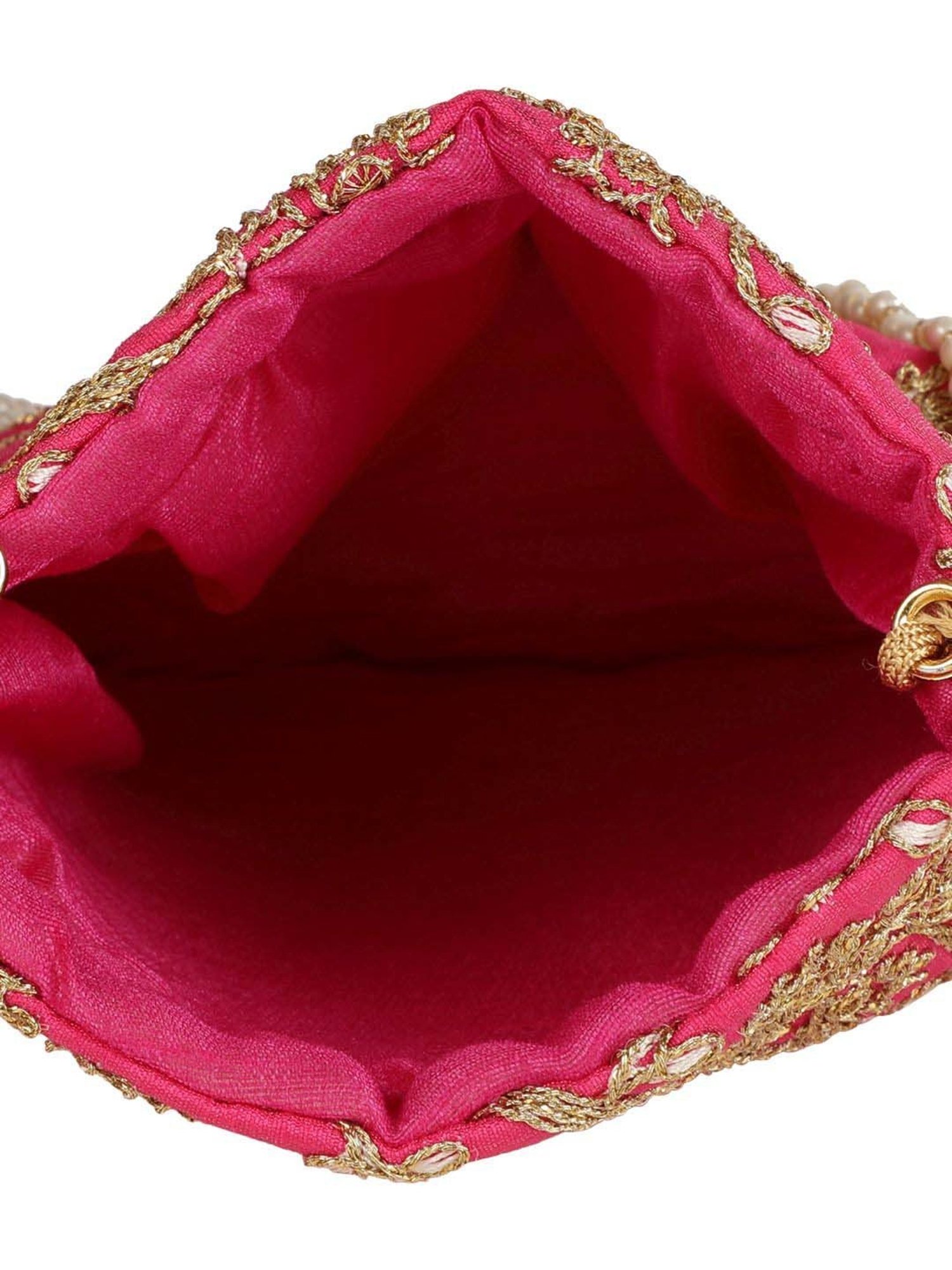 Gaurapakhi Pink Embellished Potli