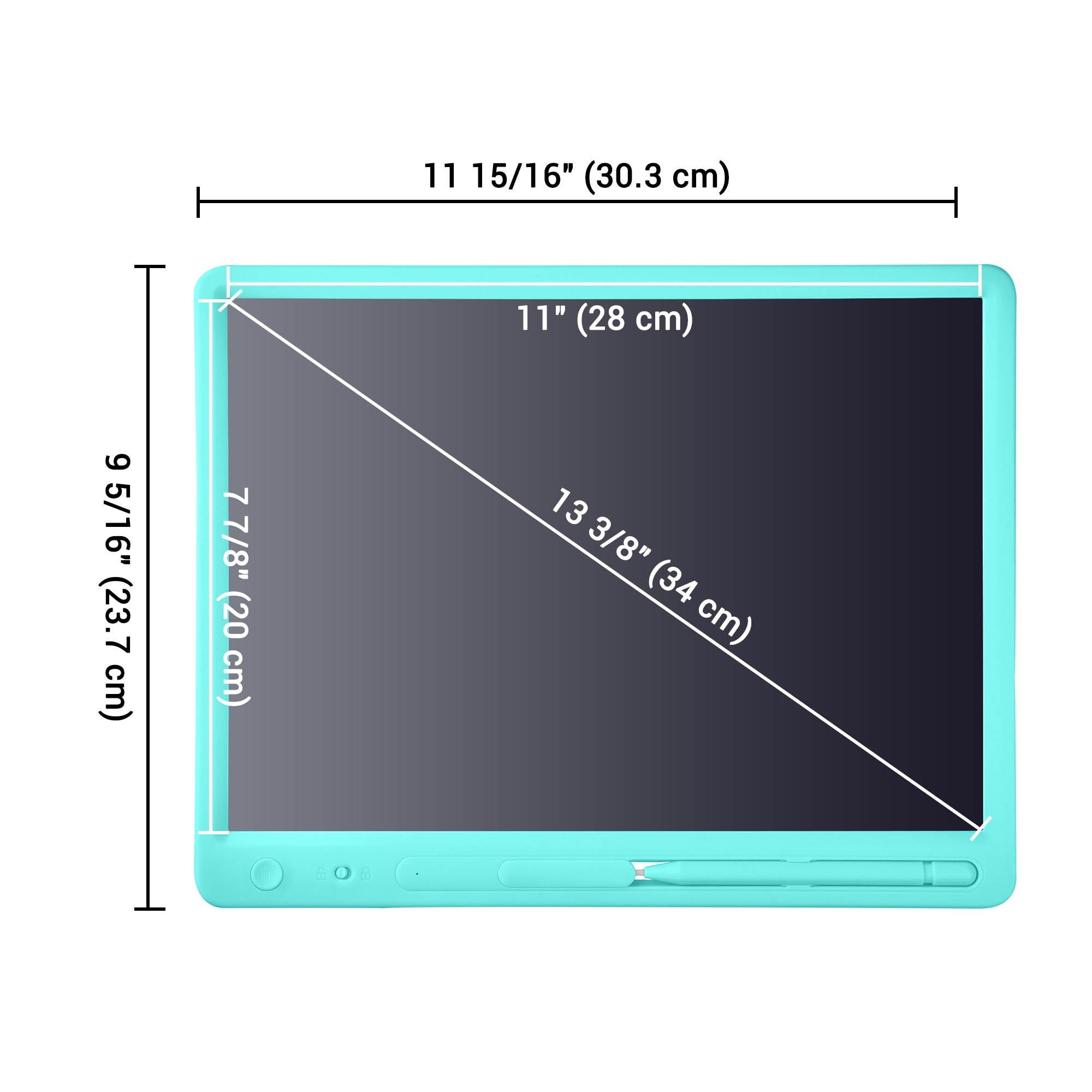 15" LCD Writing Pad Drawing Tablet Electronic Doodle Board Erasable Kids Stylus