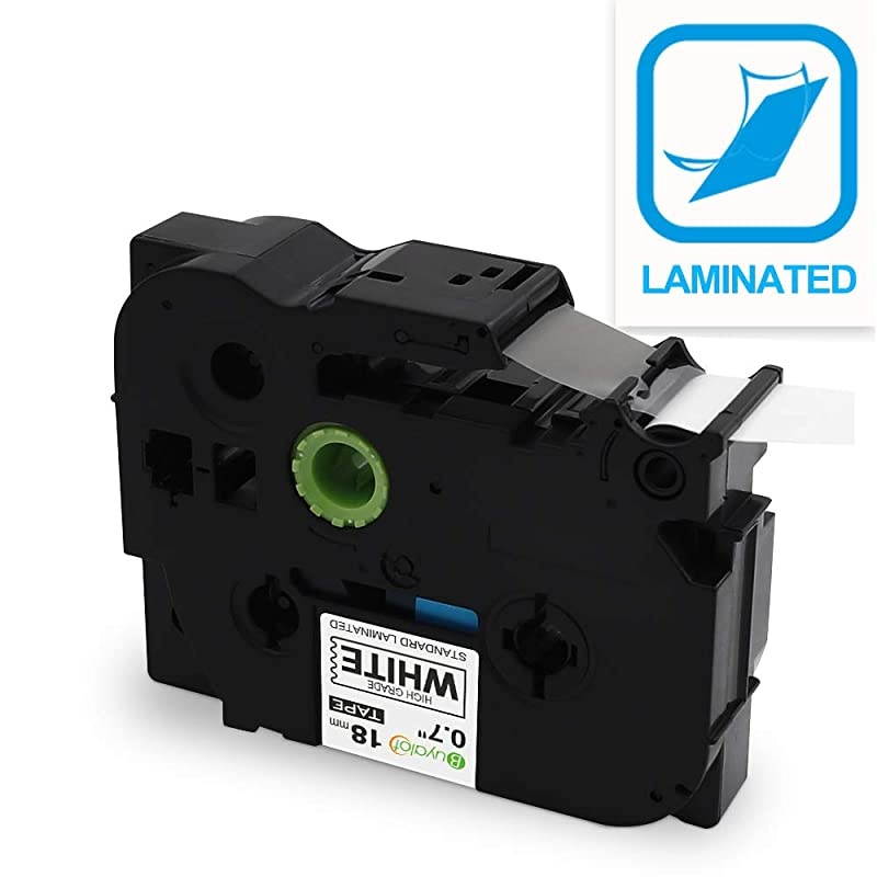 Compatible Label Tape Replacement for Brother Ptouch TZe 18mm 0.7 Inch TZe241 TZe441 TZe541 TZe641 TZe741 Label Maker Tape (White/Red/Blue/Yellow/Green) Compatible with Brother PTP700 PTD400AD
