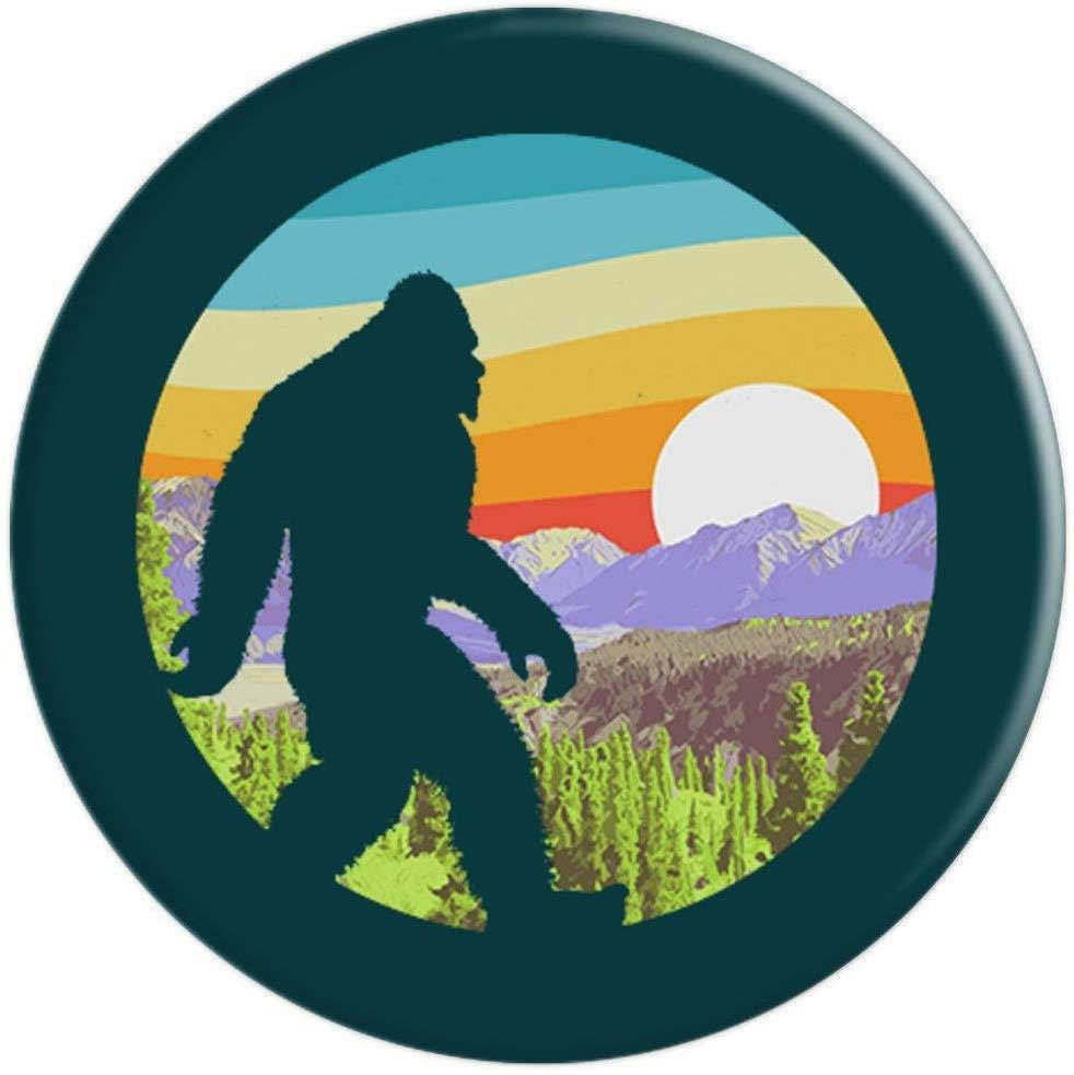 Retro Bigfoot Pacific Northwest Mountains Vintage Nature PopSockets Grip and Stand for Phones and Tablets