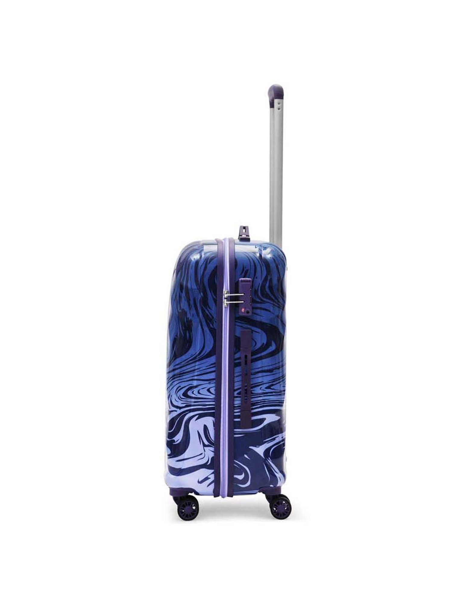 Skybags Openskies Blue Printed Hard Medium Trolley Bag - 47 cm