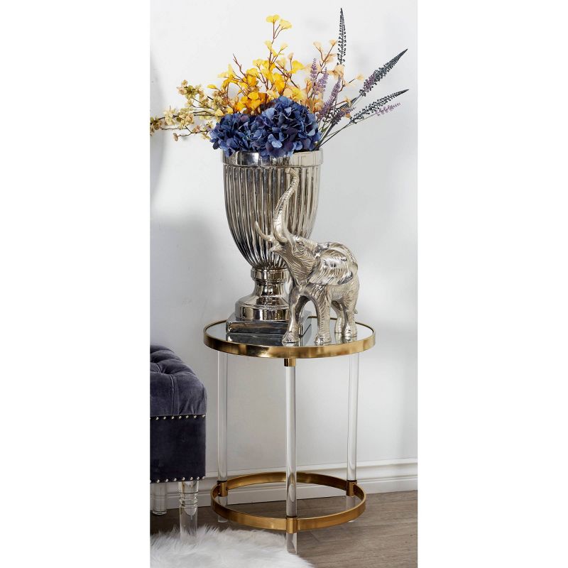 Contemporary Acrylic Accent Table Gold - Olivia & May