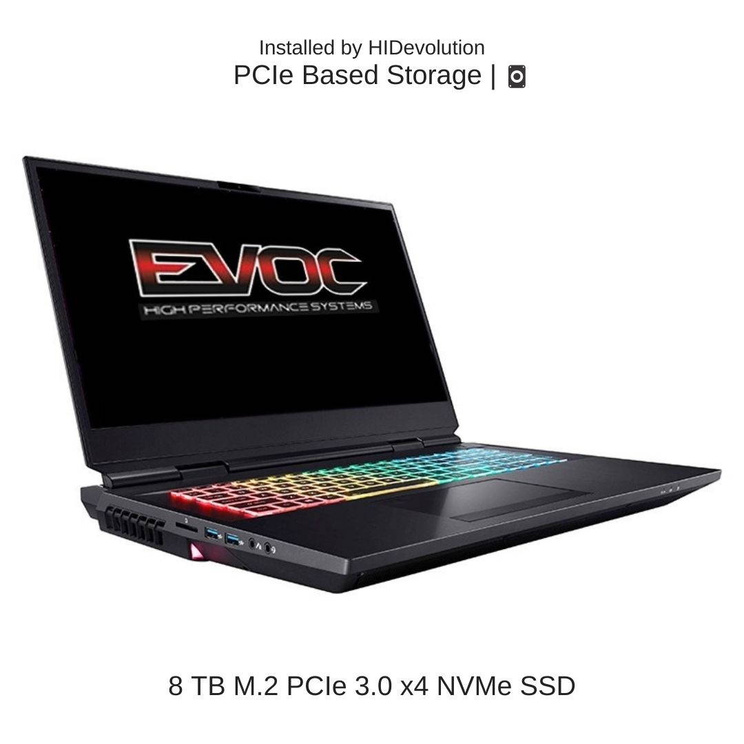 EVOC High Performance Systems X1702K (X170KM-G) 17.3" FHD 144Hz, 3.6 GHz i7-11700K, RTX 3070, 32 GB 3200MHz RAM, 8 TB PCIe SSD