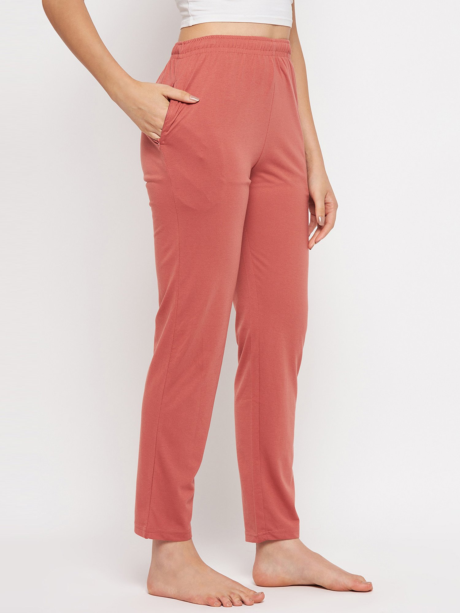 Okane Coral Mid Rise Lounge Pants