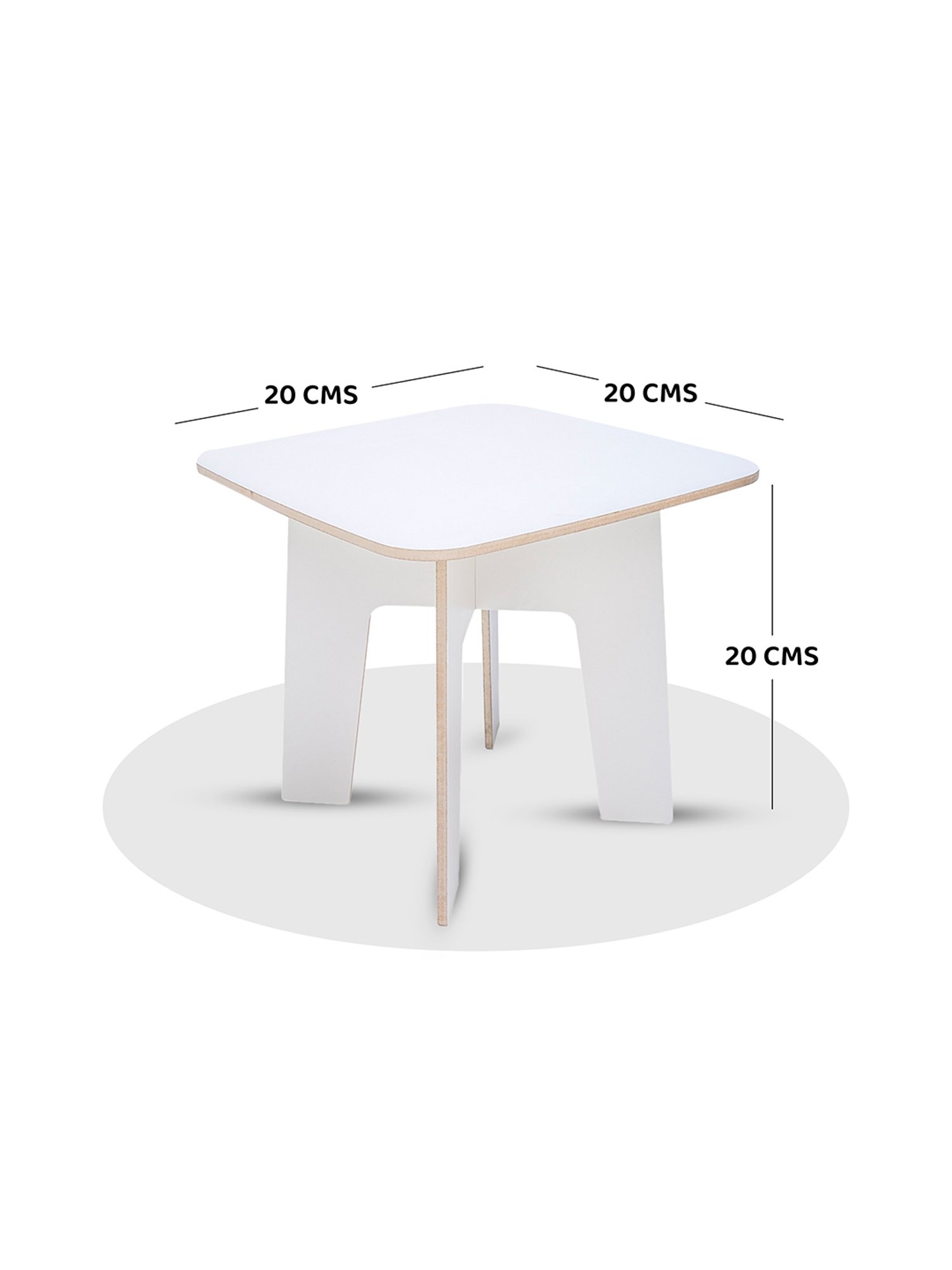 Kiddery White Montessori Inspired Wooden Cross Table for Kids (Age 3-8 years)