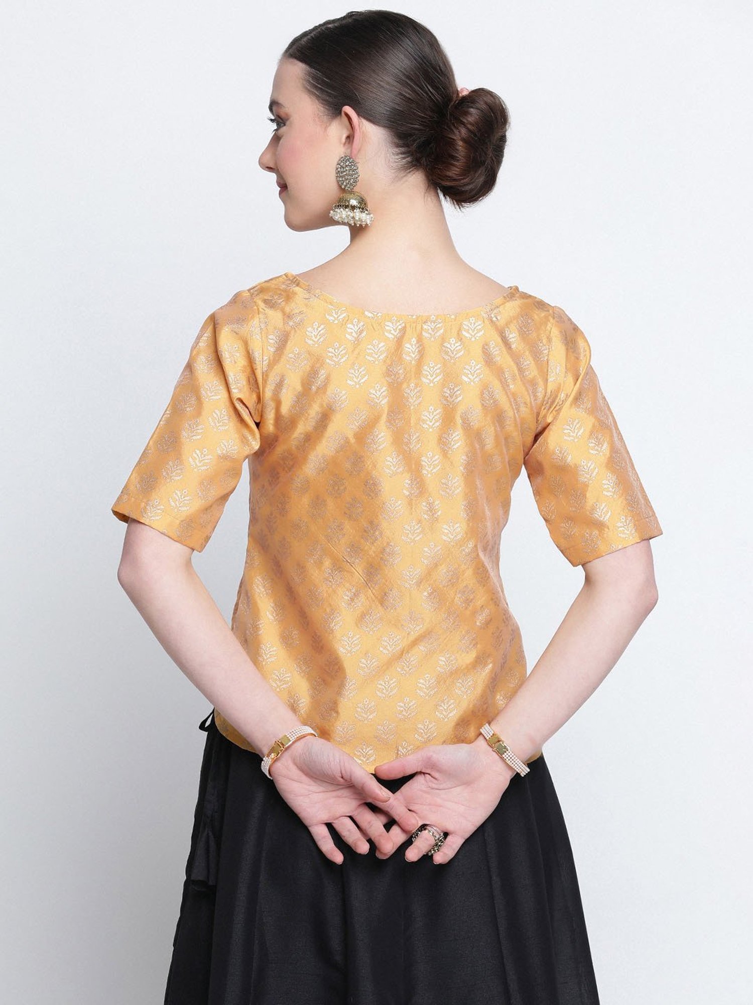 studiorasa Beige Printed Readymade Blouse