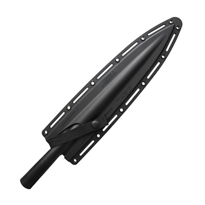 Cold Steel Medieval Double Sided Blade Assegai Throwing Spear with Wood Long Shaft and Protective Sheath