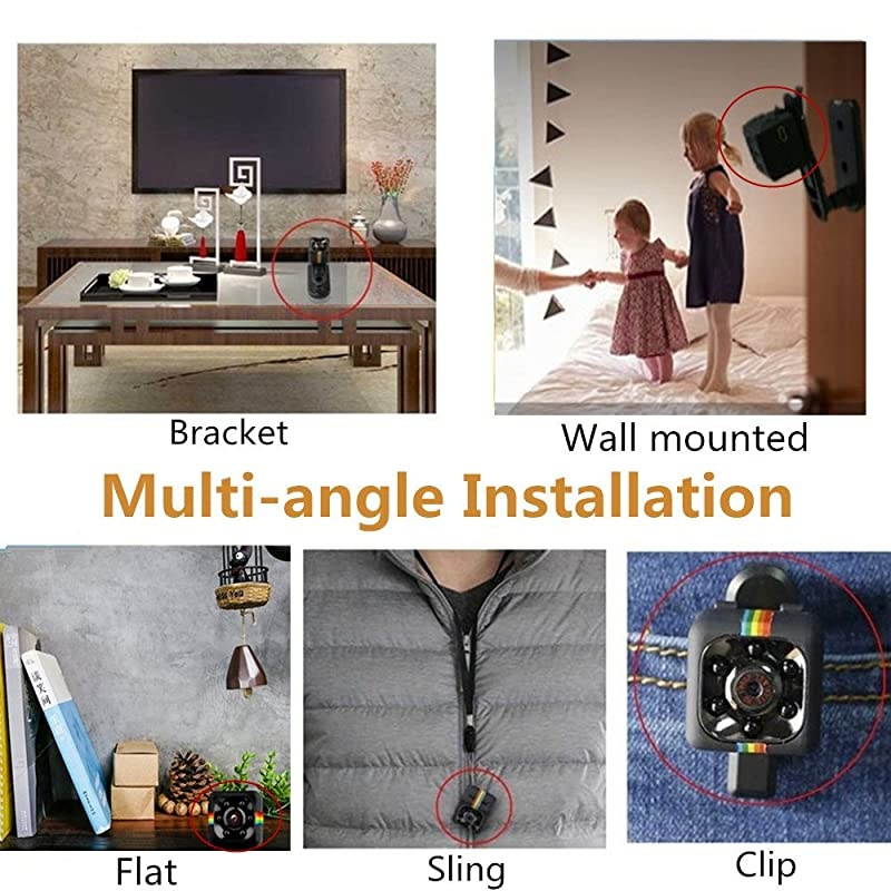 Spy Camera  Hidden Camera Mini Camera HD 1080P720P Spy Cam Wireless Small Portable Night Vision Motion Detection for Home Car Drone Office with 16GB Card amp Card Reader