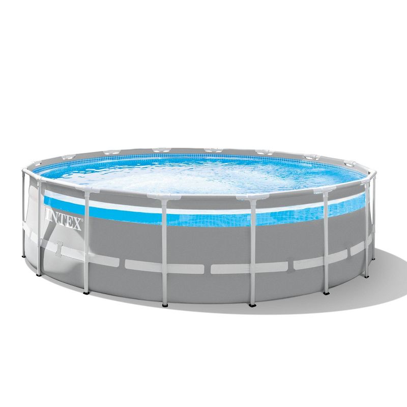 Intex 192"x192" Prism Frame Pool with Window - Gray