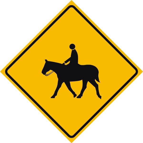 W11-7 Horse X-Ing Sign