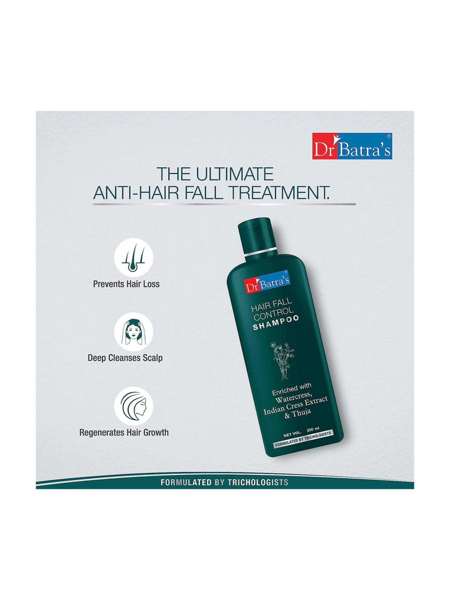 Dr. Batra's Hair Fall Control Serum, Conditioner, Hair Fall Control Oil & Shampoo