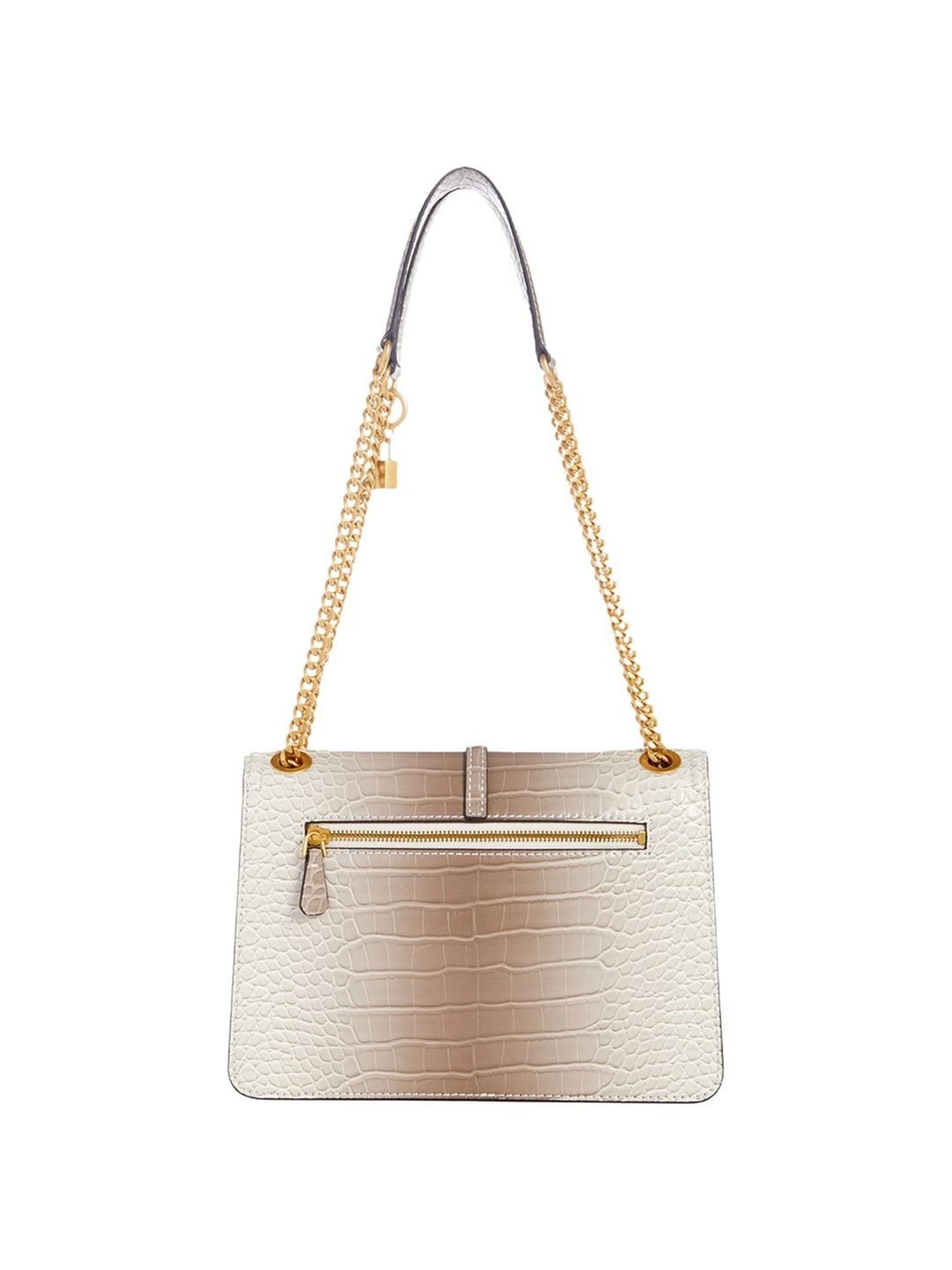 GUESS Grey Textured Shoulder Handbag