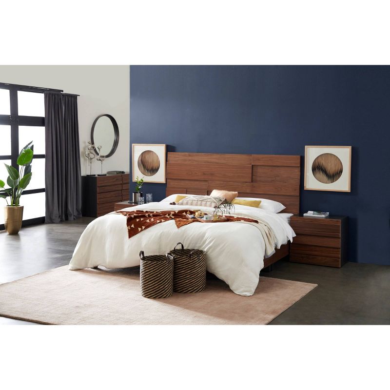 3pk Round Seagrass Storage Baskets with Handles Brown