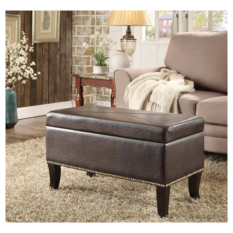 Winslow Storage Ottoman Espresso - Breighton Home